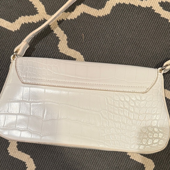 JustFab White Crocodile-Embossed Shoulder Bag - Picture 5 of 5
